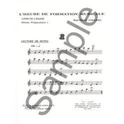 Couleau: Heure de formation musicale pr&eacute;paratoire 1/livre de l'&eacute;l&egrave;ve