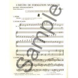 Couleau Jean Heure De Formation Musicale Elementaire 1 Livre Du Maitre