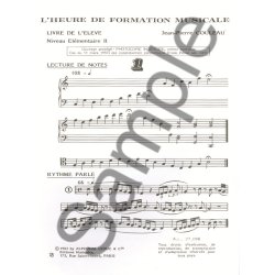 Couleau Heure De Formation Musicale Elementaire 2 Livre De L'eleve