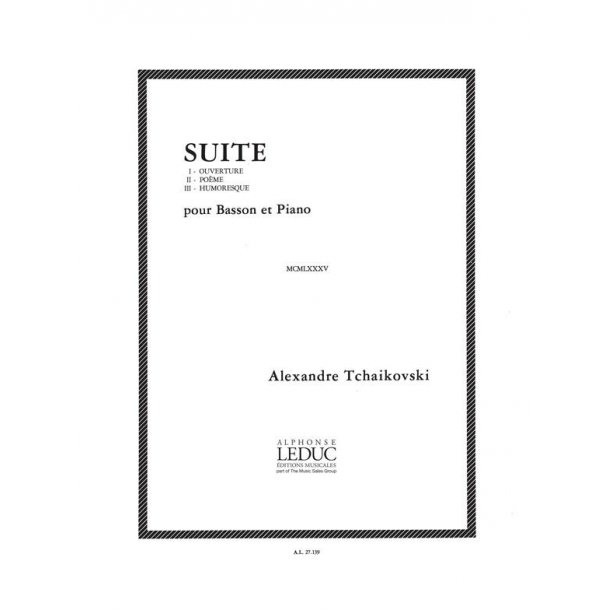 Alexandre Tchaikovski: Suite (Bassoon & Piano)