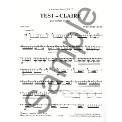 Jacques Del&eacute;cluse: Test-Claire