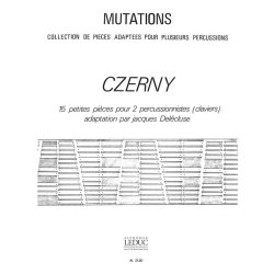 Karl Czerny: 15 Petites Pi&egrave;ces (Percussions 2)