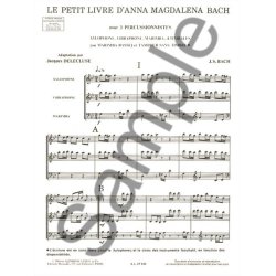 Johann Sebastian Bach: Petit Livre d'Anna Magdalena Bach (Percussions 3)