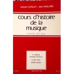 Chailley Cours D'histoire De La Musique Tome 3 Vol 3 Exemples Musicaux