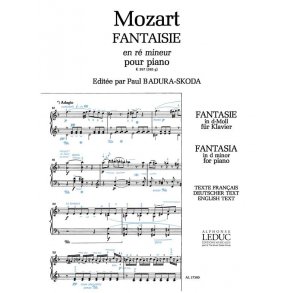 Wolfgang Amadeus Mozart: Fantaisie No.3, K397 in D minor (Piano solo)