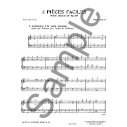 Jehan Alain: Cinq Pi&egrave;ces Faciles
