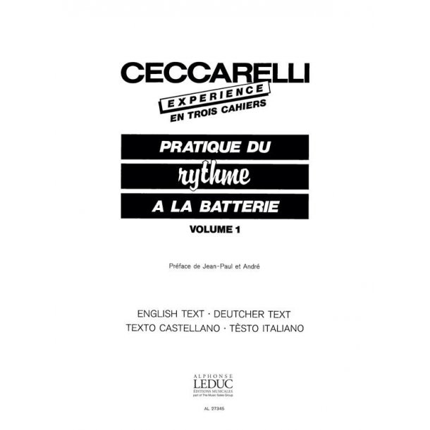Jean-Paul & Andr&eacute; Ceccarelli J.P.& An.: Ceccarelli-Exp&eacute;rience Vol.1 (Percussion solo)