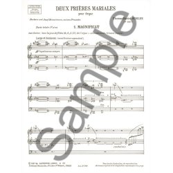 Thomas Daniel Schlee: 2 Pri&egrave;res mariales (Organ)