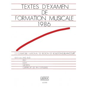 Louvier Le Forestier Textes D'examen De Formation Musicale 1986 Book