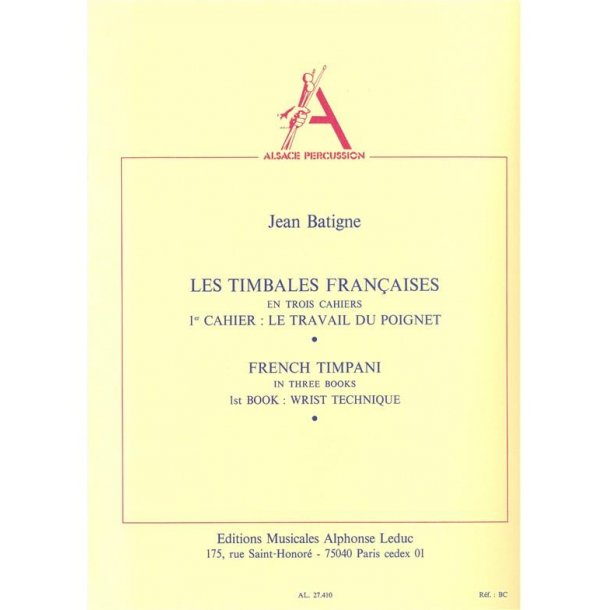 Jean Batigne: Les Timbales fran&ccedil;aises Vol.1 (Percussion solo)