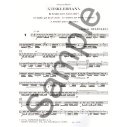 Jacques Del&eacute;cluse: Keiskleiriana Vol.1, 13 Studies (Percussion solo)