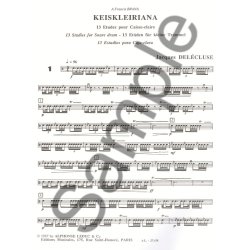 Jacques Del&eacute;cluse: Keiskleiriana Vol.1, 13 Studies (Percussion solo)
