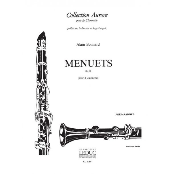 Alain Bonnard: Menuets Op.20 (Clarinets 4)