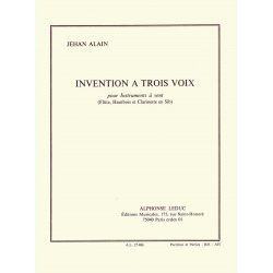 Jehan Ariste Alain: Invention &agrave; 3 Voix (Trio - Woodwind)