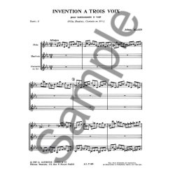 Jehan Ariste Alain: Invention &agrave; 3 Voix (Trio - Woodwind)