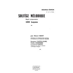 Bert Solfege Melodique 100 Lecons Degre Preparatoire Book