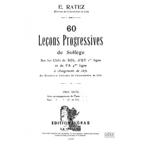 Ratez 60 Lecons Progressives De Solfege 3 Cles Avec Acc Book