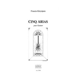 Francis Kleynjans: 5 Arias (Guitar solo)