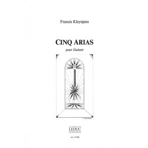 Francis Kleynjans: 5 Arias (Guitar solo)