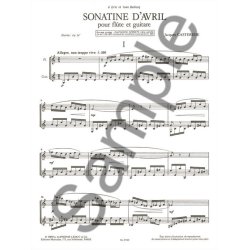 Jacques Cast&eacute;r&egrave;de: Sonatine d'Avril (Flute & Guitar)
