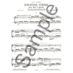 Jacques Cast&eacute;r&egrave;de: Sonatine d'Avril (Flute & Guitar)