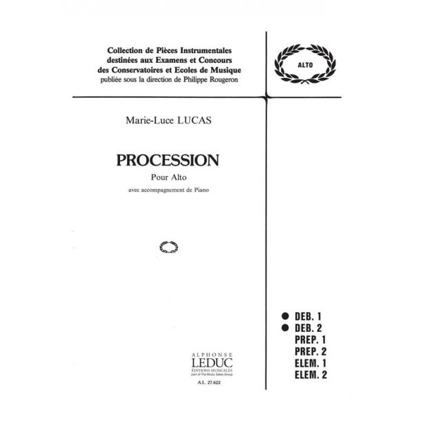 Lucas Procession Collection Rougeron Viola & Piano Book