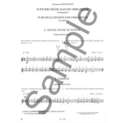 Emmanuel S&eacute;journ&eacute;: 19 Etudes musicales de Vibraphone Vol.5 (Percussion solo)