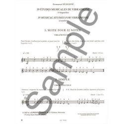 Emmanuel S&eacute;journ&eacute;: 19 Etudes musicales de Vibraphone Vol.5 (Percussion solo)