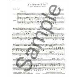 Jean Michel Defaye: A la Mani&egrave;re de Bach (Trombone & Piano)
