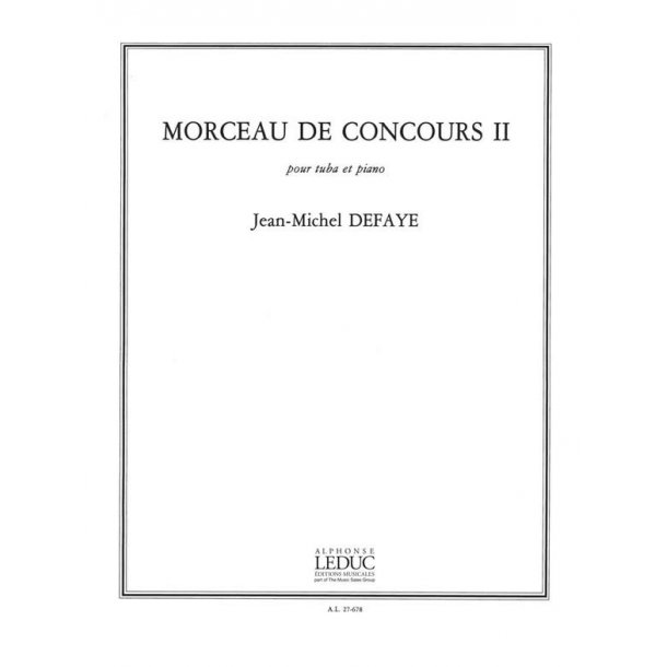 Jean Michel Defaye: Morceau de Concours 2 (Tuba & Piano)