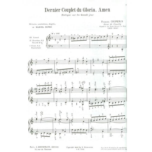 Fran&ccedil;ois Couperin: Amen, dernier couplet du Gloria (Ma&icirc;tres classiques No.11) (Organ)