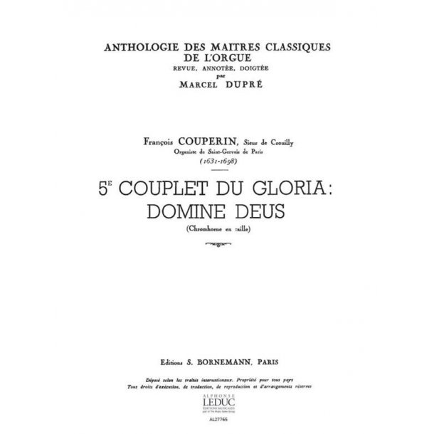 Fran&ccedil;ois Couperin: Domine Deus (Ma&icirc;tres classiques No.12) (Organ)