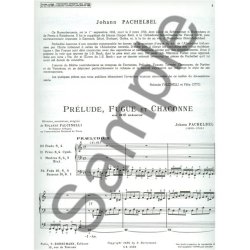 Johann Pachelbel: Pr&eacute;lude, Fugue et Chaconne in D minor (Ma&icirc;tres No.63) (Organ)