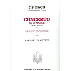 Bach Js Tambyeff Concerto In C Major Trumpet & Organ Book