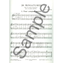 Franz Tournier: 20 Miniatures (Piano solo)