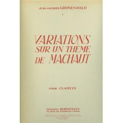 Grunenwald Variations Sur Un Theme De Machaud Harpsichord Book