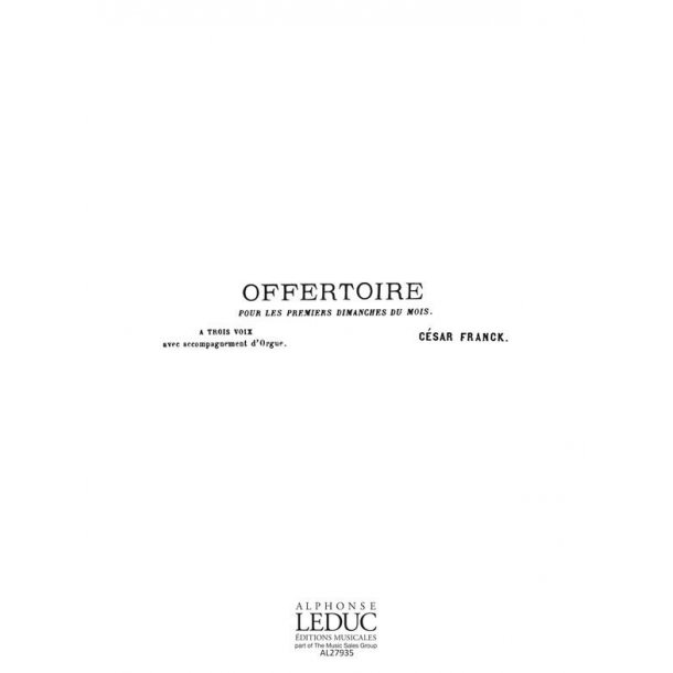 Franck Domine Deus In Simplicitate Offertoire 1er Dim Stb A Cappella