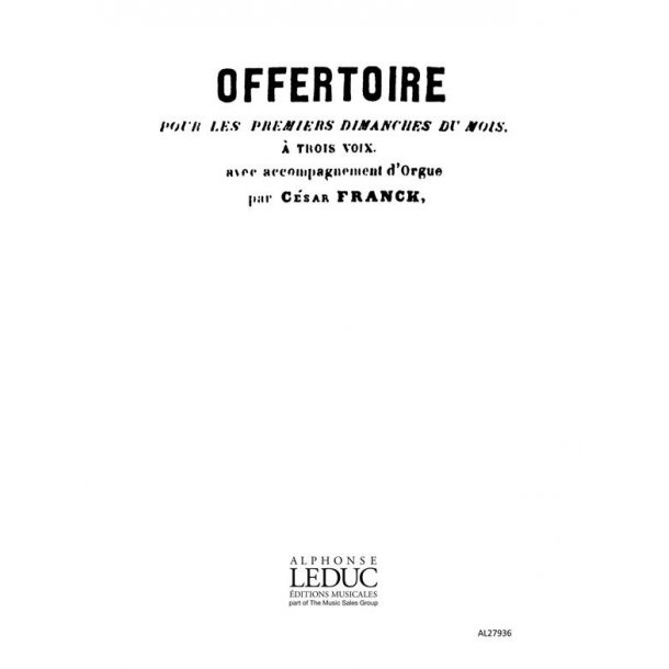 Franck Domine Deus In Simplicitate Offertoire 1er Dim Stb Accompanied