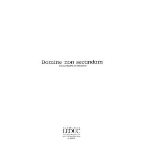 Franck Domine Non Secundum Offertoire Pour Le Careme 4 Male Voices