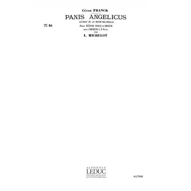 Franck Panis Angelicus No 16 La Avec Accompagnement Choeur 3 Part
