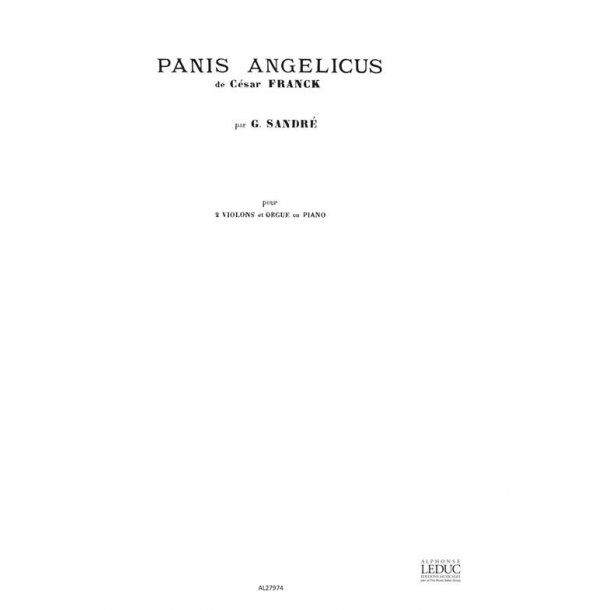 Franck Panis Angelicus No 21 2 Violins & Organ Or Piano Book