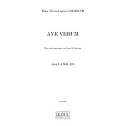 Jean Langlais: 3 Pri&egrave;res No.1: Ave Verum (med) (Voice solo)