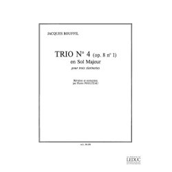 Bouffil Poulteau Trio No.4 Op.8 No.1 3 Clarinets Score/Parts