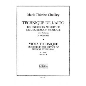 Chailley Technique De L'alto Exercices Au Service Vol 2 Viola Book