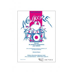Lefevre: Newscore (pour batterie avec cd) débutant-moyen (le livre)