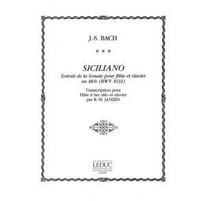 Johann Sebastian Bach: Sicilienne (Recorder & Piano)