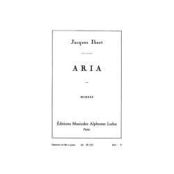 Ibert Aria Clarinet In Bb & Piano Book