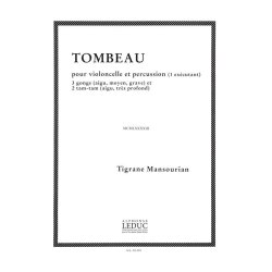 Mansourian Tombeau 1 Executant Cello &amp; Percussion Book