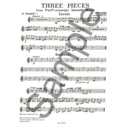 Johann Christoph Pezel: 3 Pieces (Quintet-Brass)