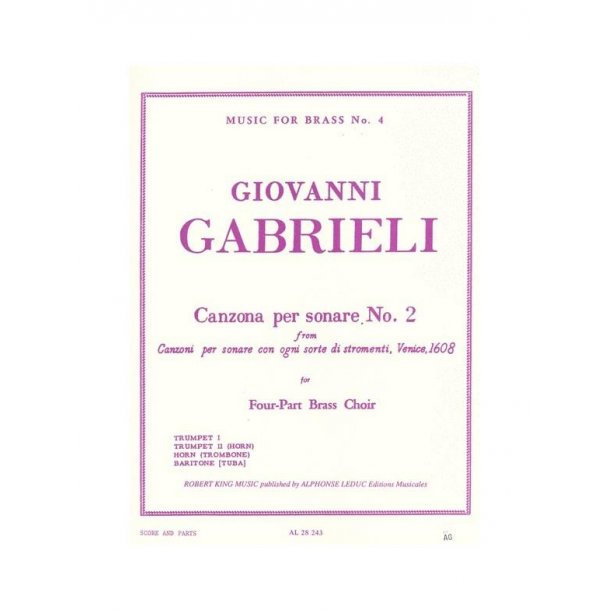 Giovanni Gabrieli: Canzona per Sonare No.2 (Quartet-Brass)